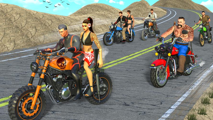 Gangster Bike: Real Race Game Captura de tela 3