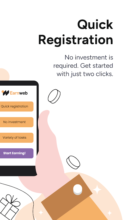 Earnweb: Earning app & website Captura de tela 2