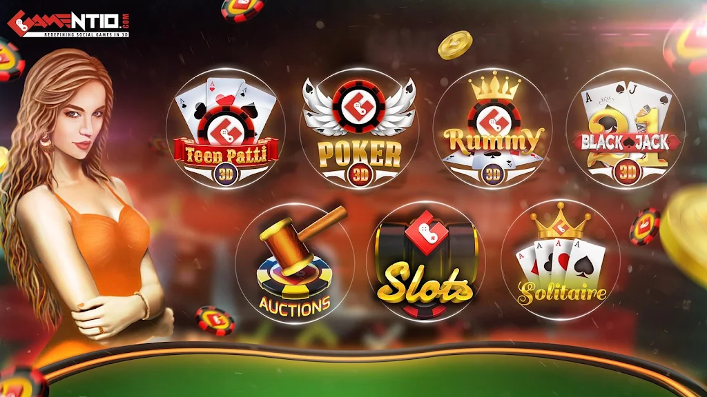 Gamentio 3D: Poker Teenpatti R应用截图第1张