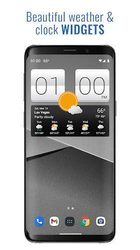 Sense V2 Flip Clock & Weather Captura de pantalla 1