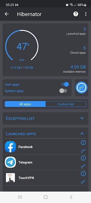 Hibernator: Force Stop Apps Screenshot 4