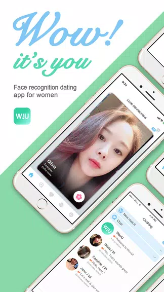 WowU– Face recognition Dating, Meet Singles & Chat スクリーンショット 1