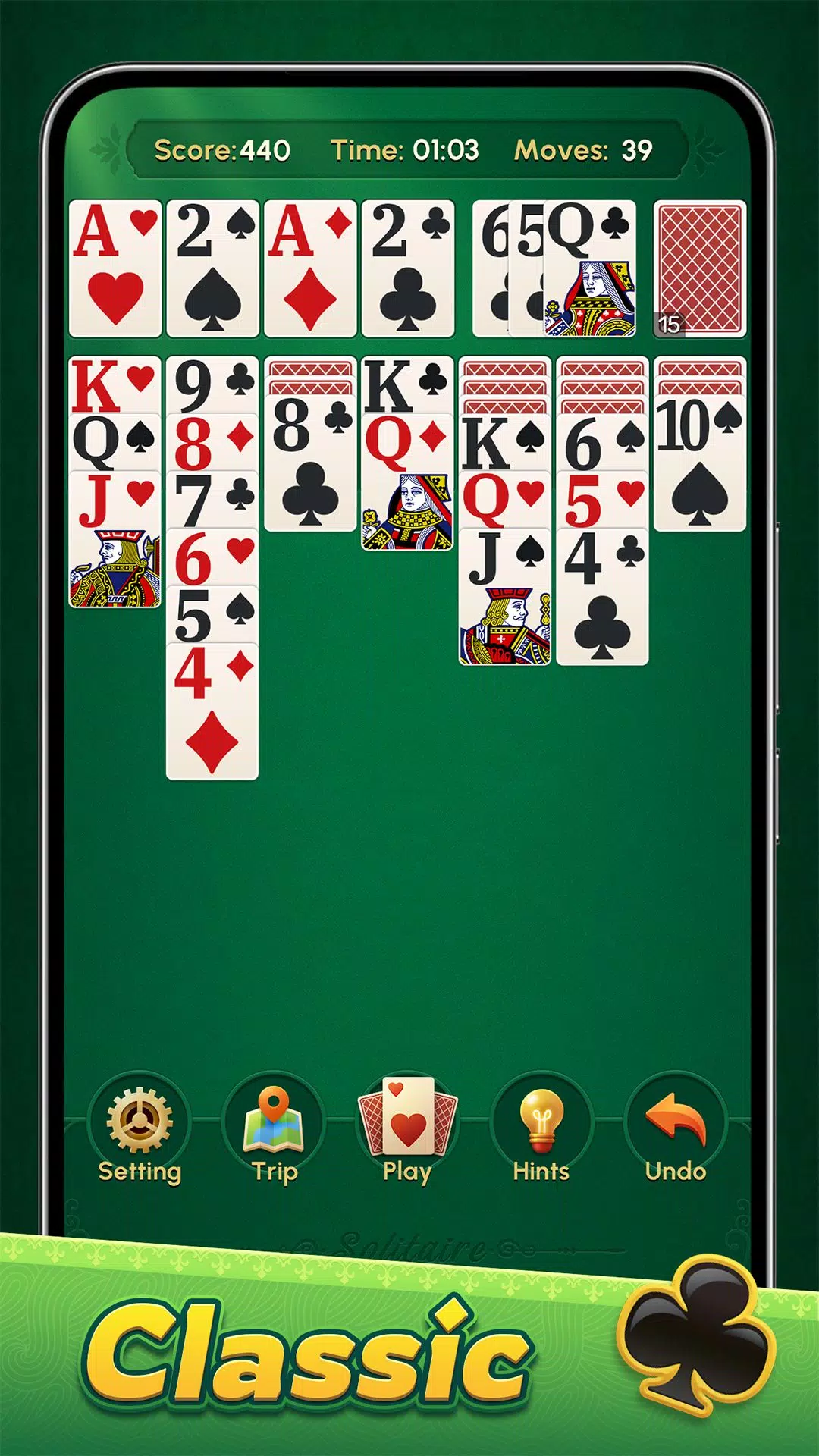 Classic Solitaire: Regal Card Скриншот 1