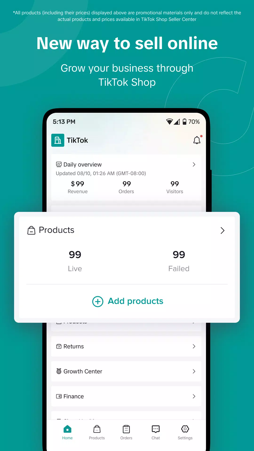 TikTok Shop Seller Center Screenshot 1