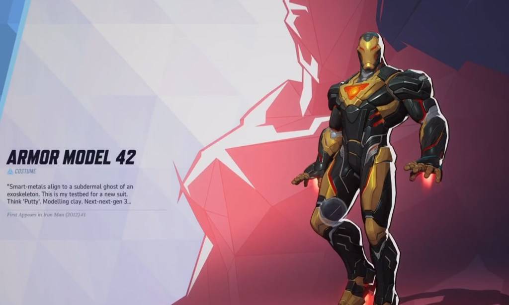 Iron Man en su armadura Modelo 42 Skin