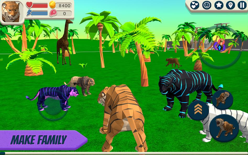 Tiger Simulator 3D Mod स्क्रीनशॉट 2