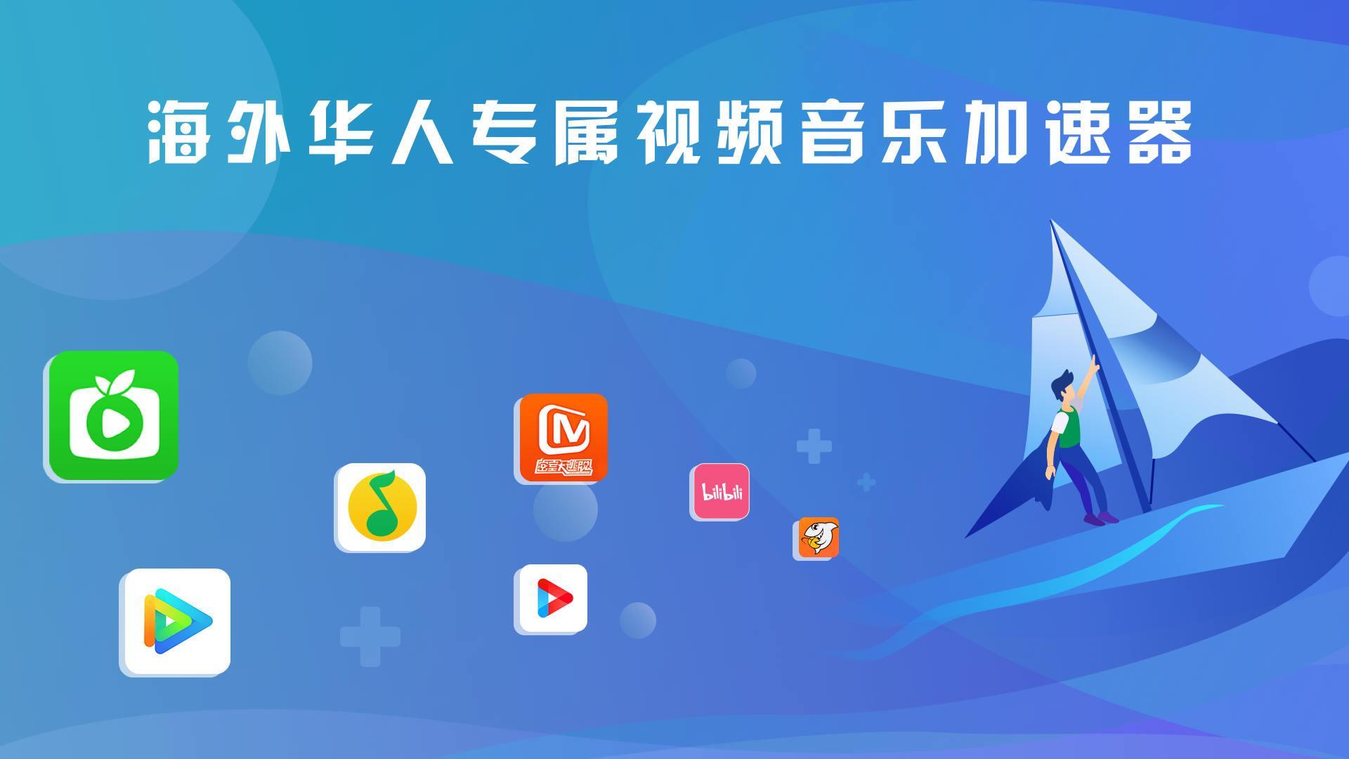 快帆TV版 - 海外华人回国加速器VPN，畅享大陆音乐视频应用截图第1张