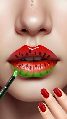 Lip Art Beauty DIY Makeup Game 스크린샷 3