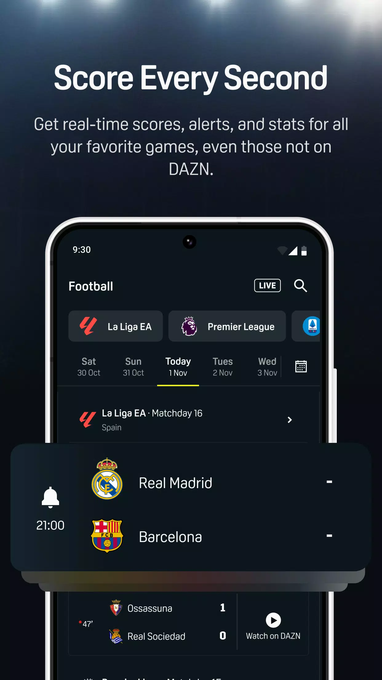 DAZN - Watch Live Sports Скриншот 4