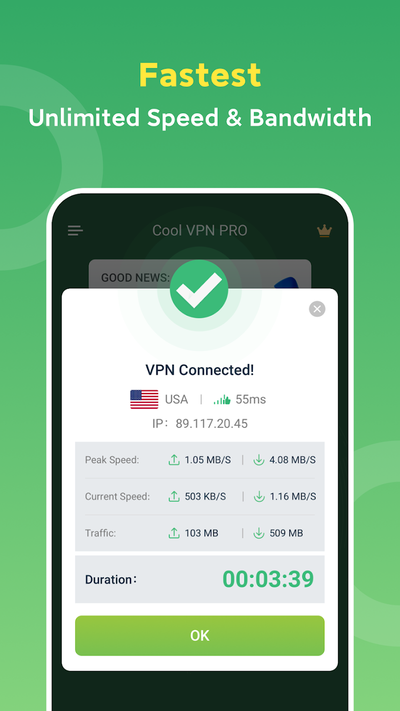 Cool VPN Pro: Secure VPN Proxy Captura de tela 2