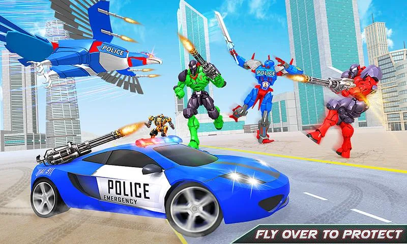 Flying Eagle Robot Car Games 스크린샷 3