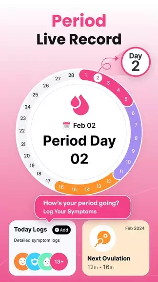 Period Tracker Ovulation Cycle Captura de pantalla 1