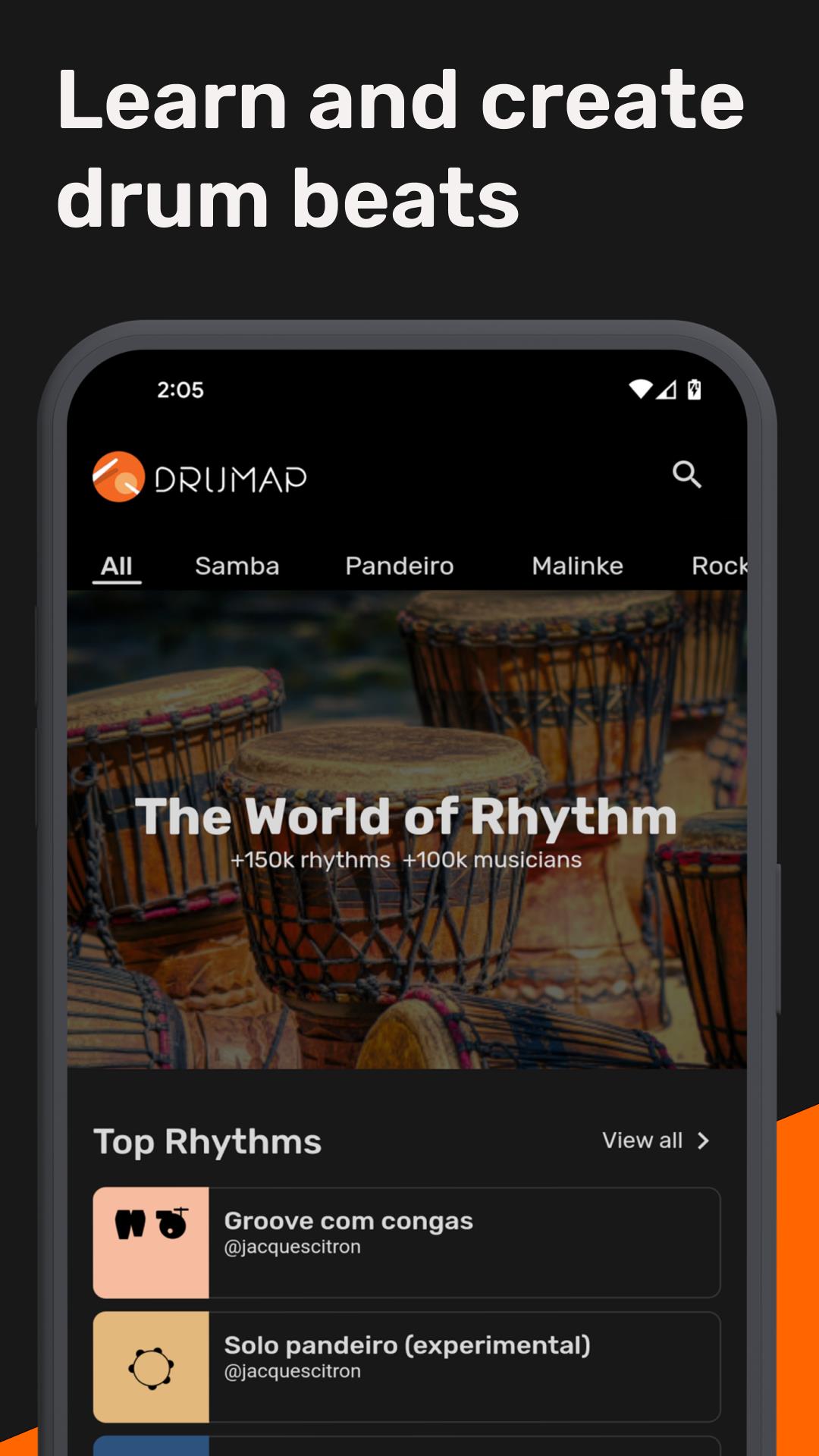 Drumap. The World of Rhythm Captura de pantalla 1