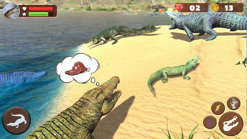 Wild Crocodile Family Sim Game Captura de pantalla 1