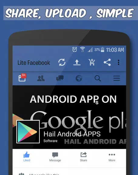 Faster Social Lite Captura de pantalla 2