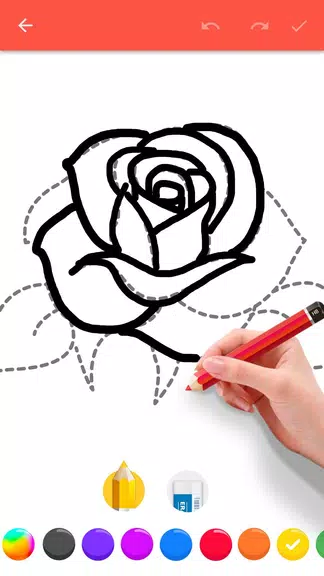 How To Draw Flowers स्क्रीनशॉट 2