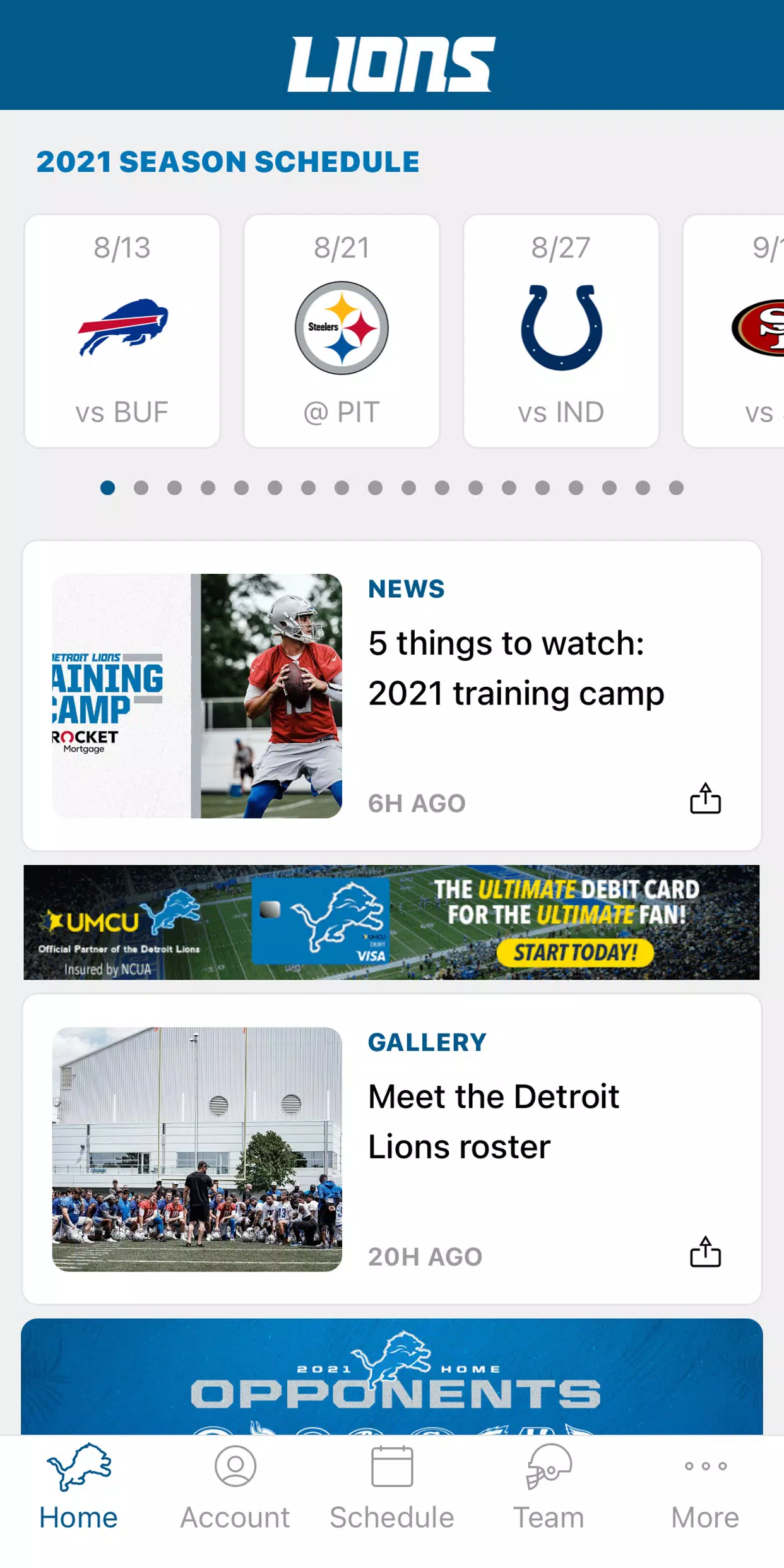 Detroit Lions Mobile Скриншот 2