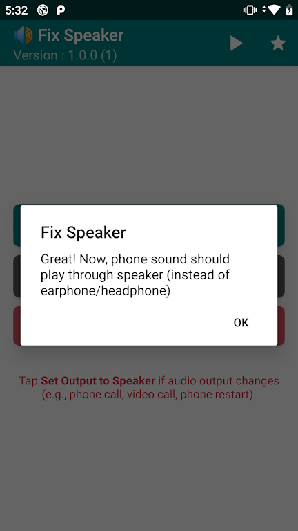 Fix Speaker - Disable Earphone Screenshot 2