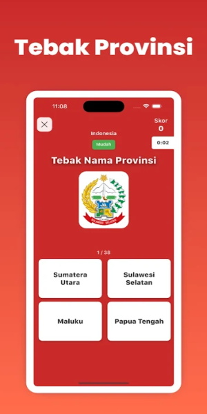 Tebak Nama Negara & Provinsi Captura de tela 3