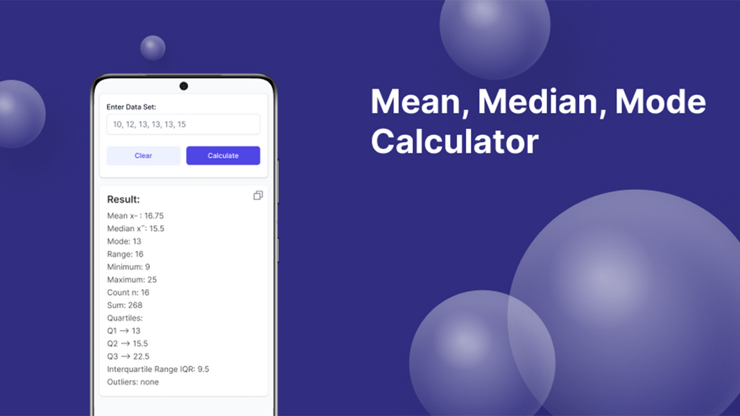 Mean Median Mode Calculator スクリーンショット 3