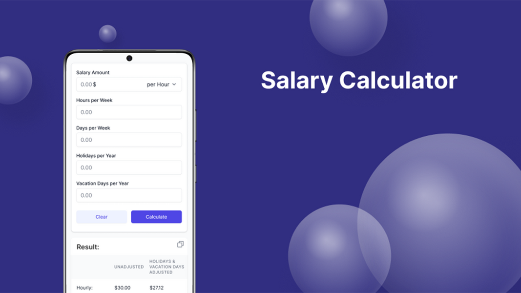 Salary Calculator Capture d'écran 3