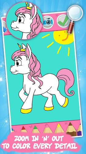 Unicorn Kids Coloring Book Screenshot 1