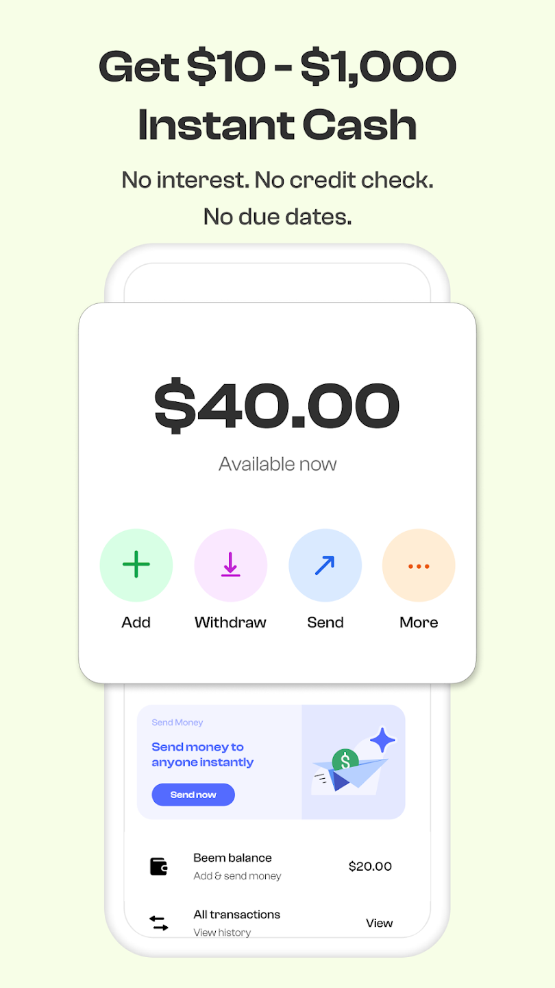 Beem: Better than Cash Advance Captura de tela 3