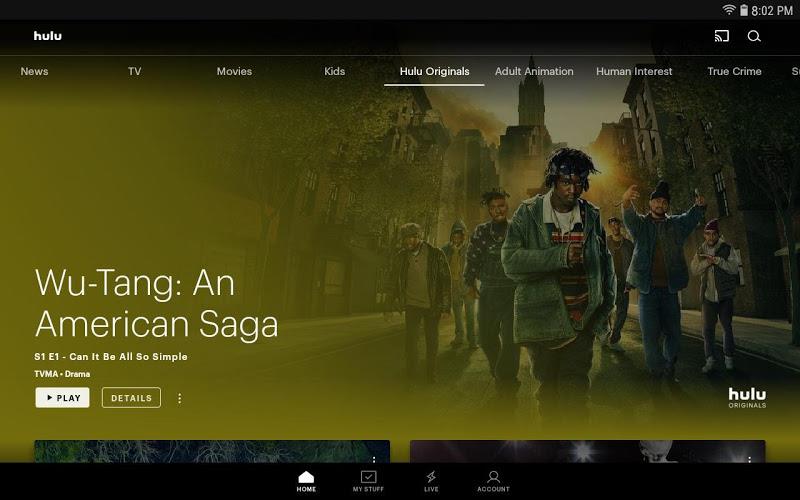 Hulu for Android TV Скриншот 1