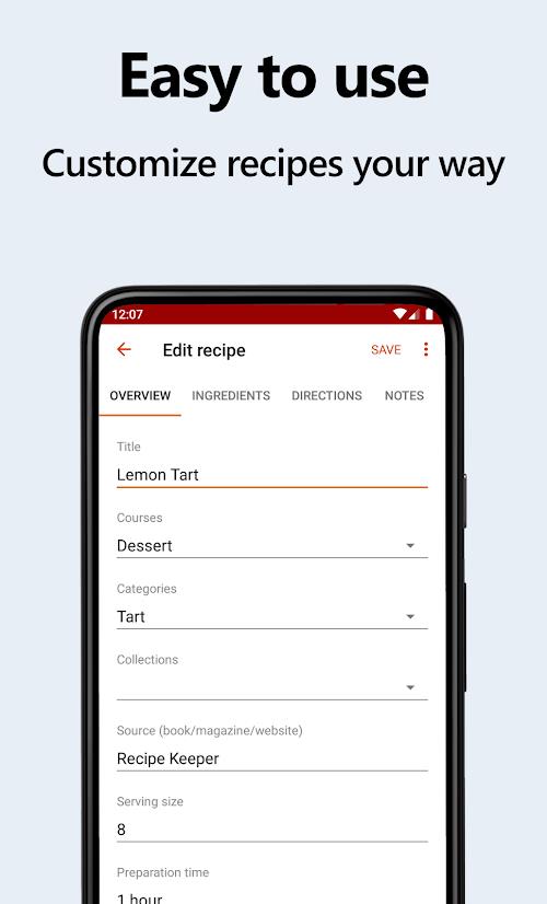 Recipe Keeper Скриншот 2