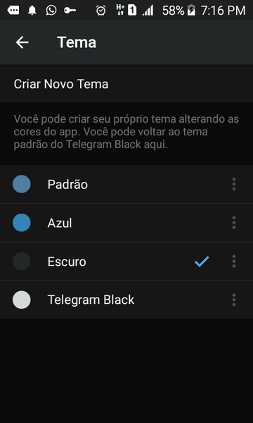 Telegram Black Captura de tela 4