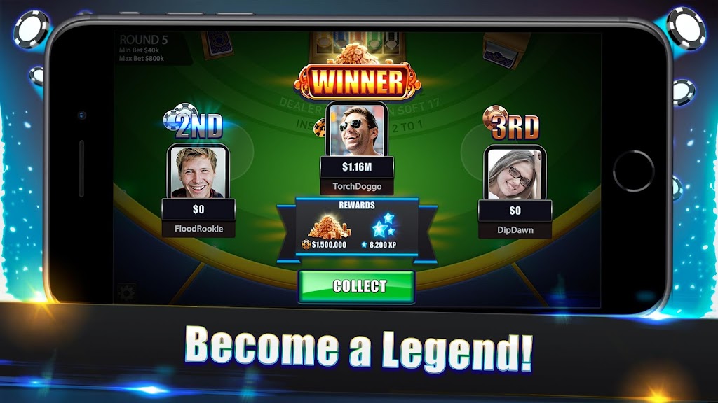 Blackjack Legends: 21 Online Multiplayer Casino應用截圖第4張