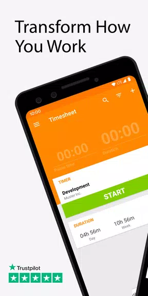 Timesheet - Time Tracker Capture d'écran 1
