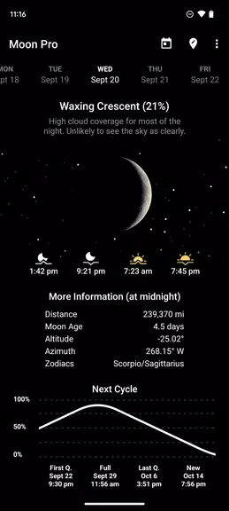My Moon Phase - Lunar Calendar Screenshot 3