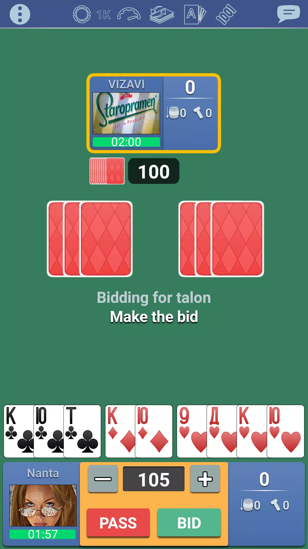 Thousand 1000 Online card game Screenshot 3