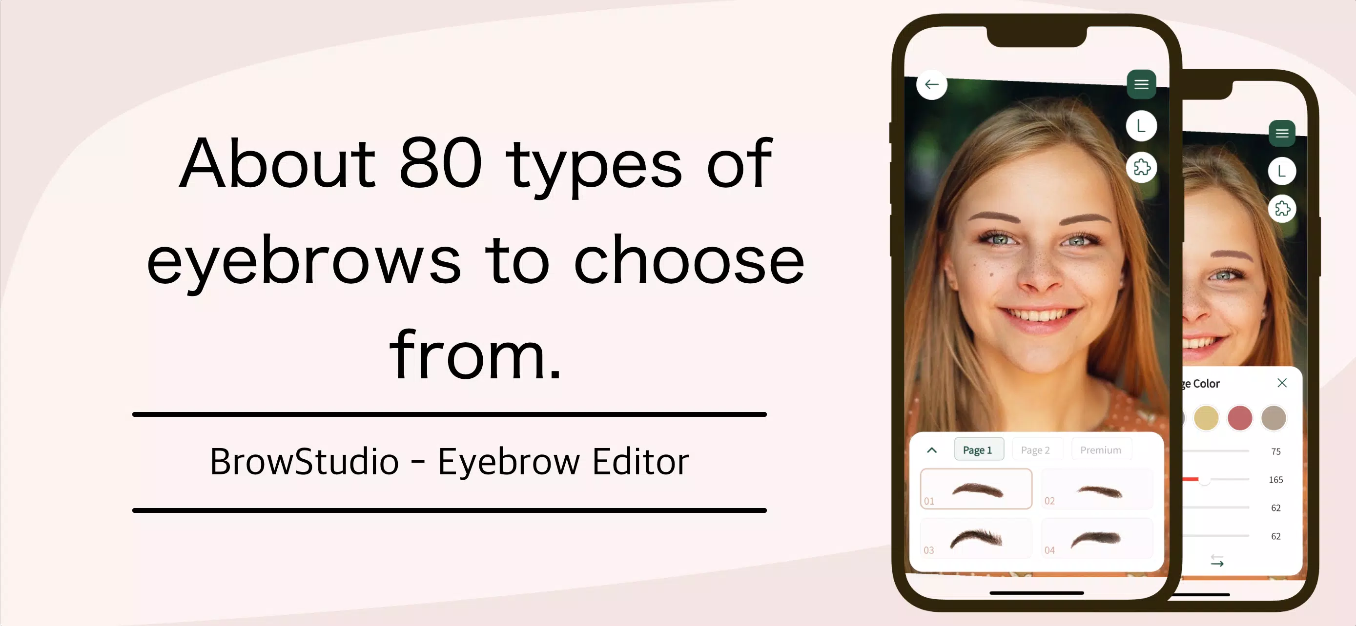 Find ideal eyebrows：BrowStudio 스크린샷 1