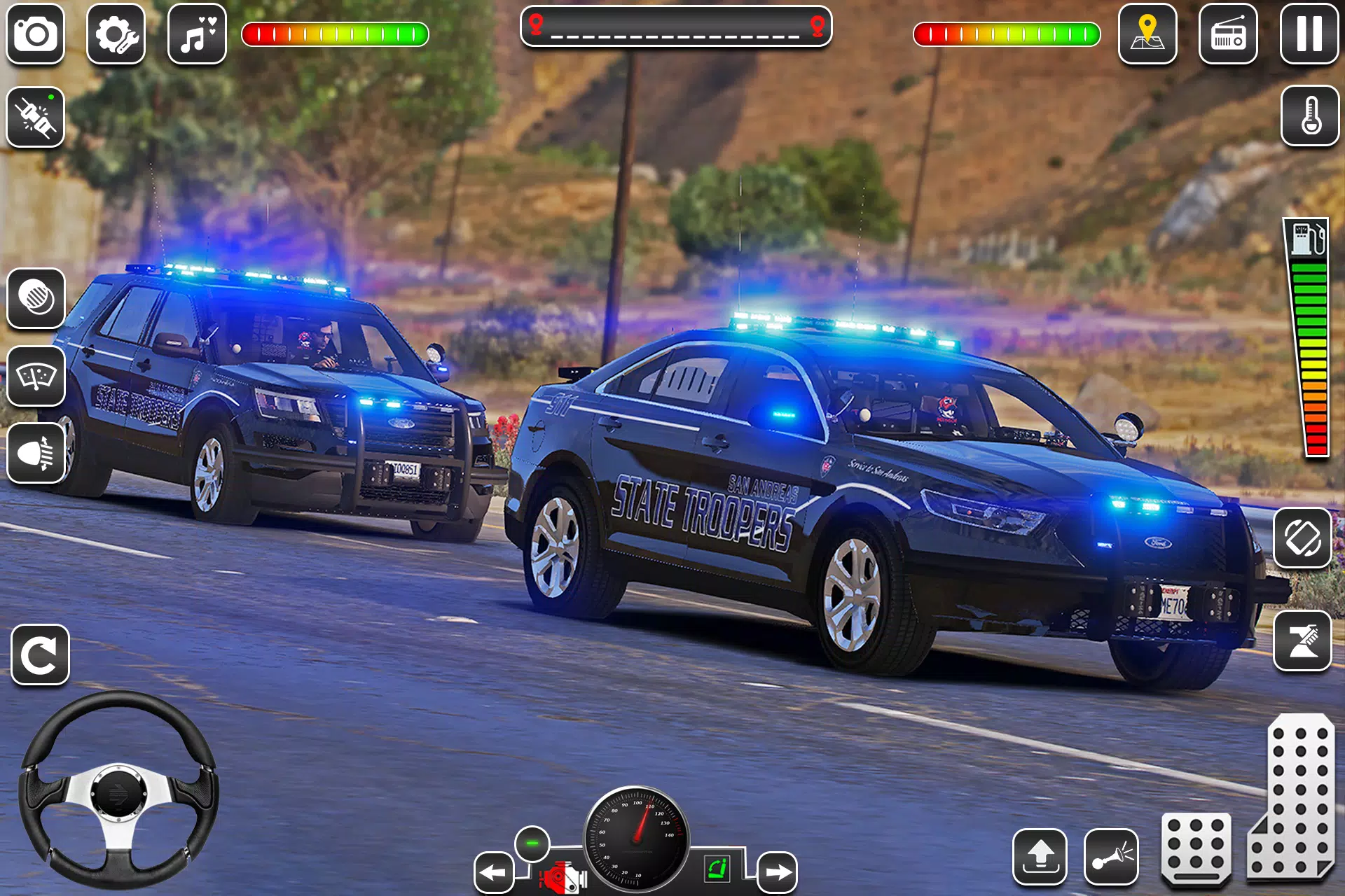 US Police Car Chase Game 3D Captura de tela 2