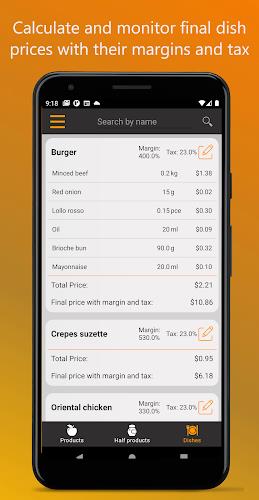 Food Cost Calculator Captura de tela 1