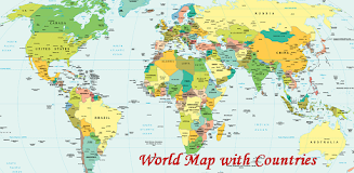 World Map With Countries 스크린샷 1