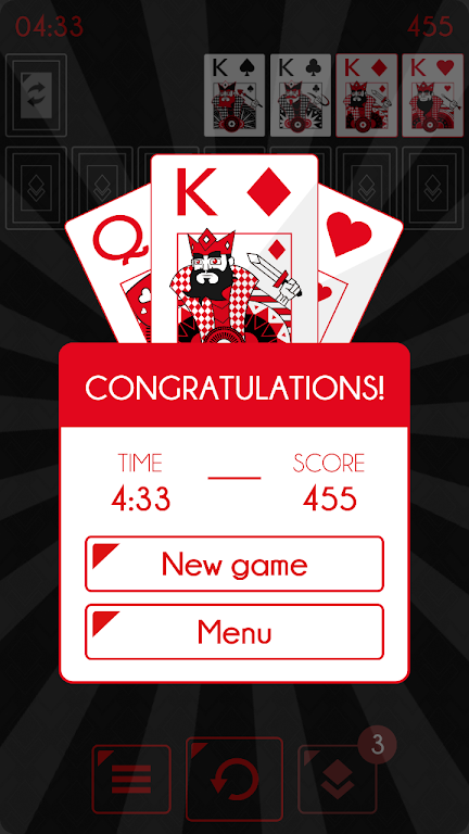 Solitaire - Klondike Redstone स्क्रीनशॉट 3