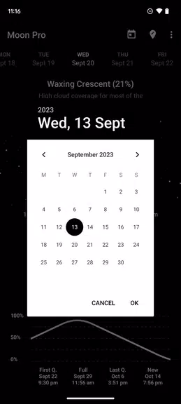 My Moon Phase - Lunar Calendar Screenshot 1
