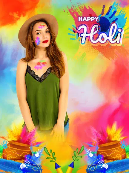 Happy Holi Video Maker Capture d'écran 2