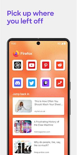 Firefox 瀏覽器：高速、隱私和安全兼備的瀏覽器應用截圖第3張