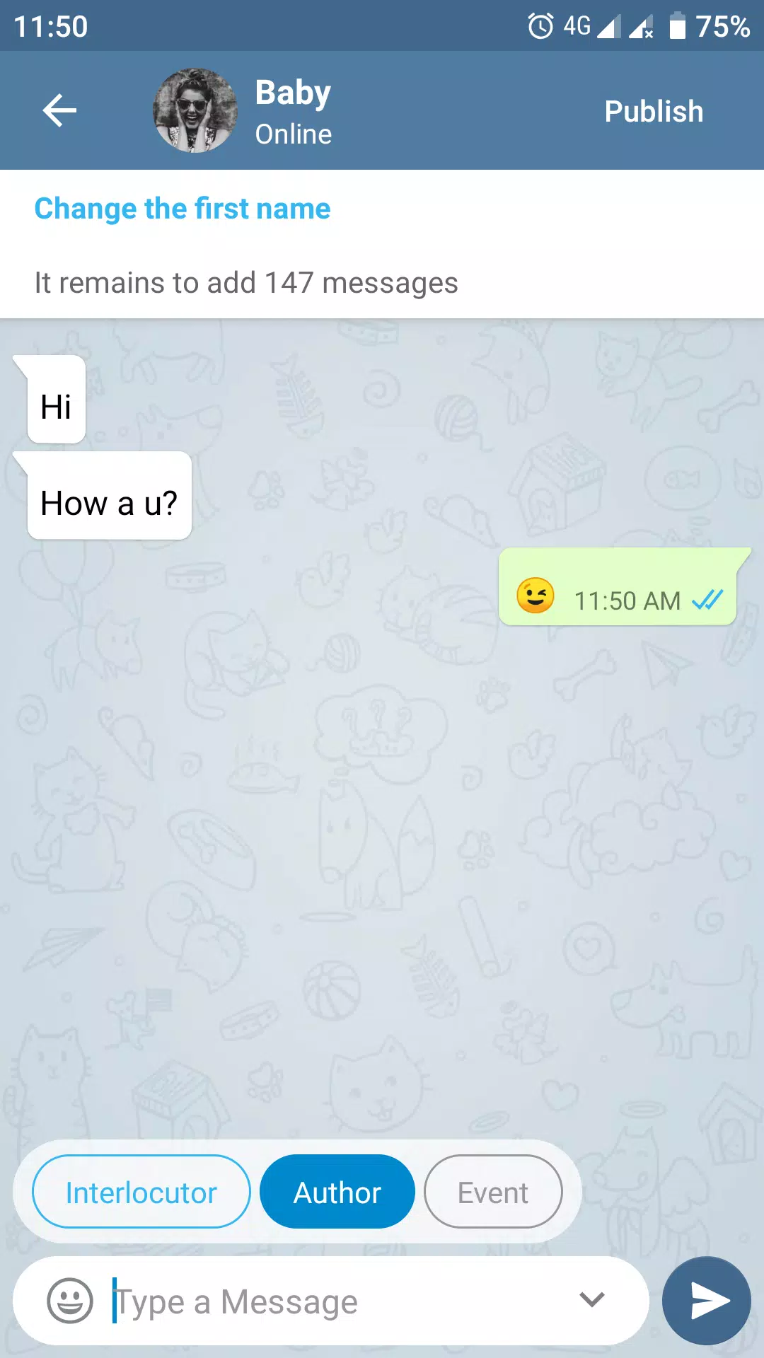 Fake Chat Story Messenger Captura de pantalla 4