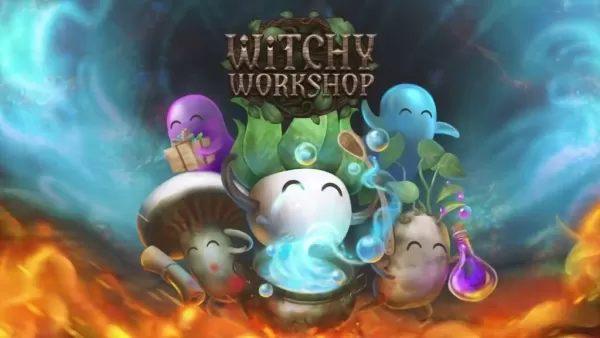 Adorables créatures jouent dans un jeu d'atelier de sorcière magique