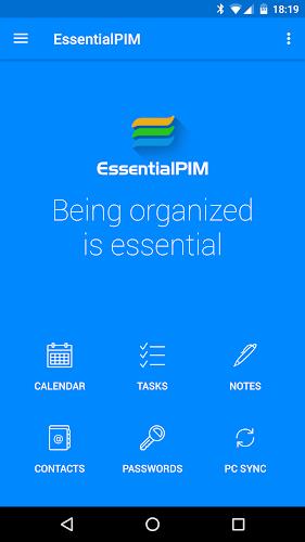 EssentialPIM - Your Organizer Captura de pantalla 1