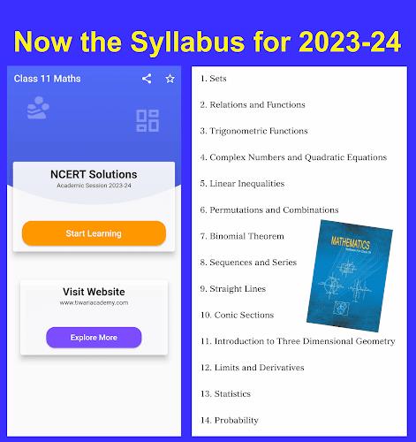 Class 11 Maths for 2023-24 Screenshot 1