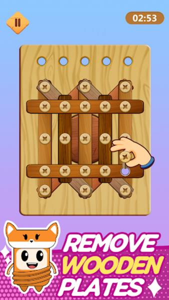 Wood Nuts & Bolts Puzzle スクリーンショット 1