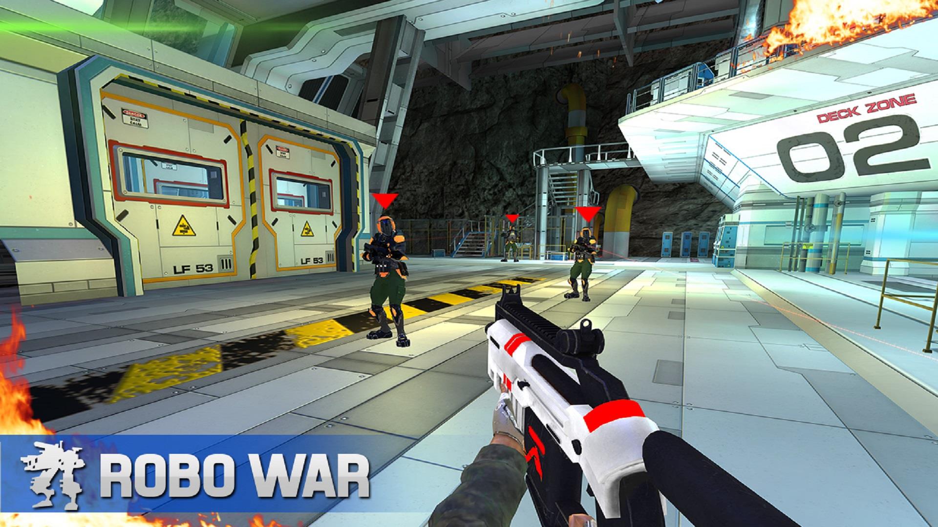 Robot Gun Shooting Games War Captura de pantalla 1