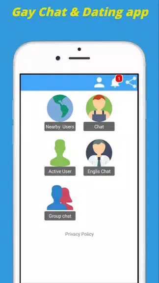 Gay Chat App & Gay Dating App Screenshot 1
