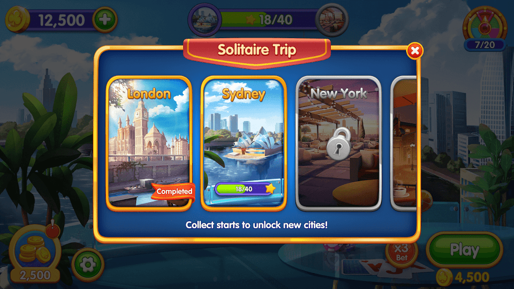 Solitaire Trip: Classic Tripeaks Card Game 스크린샷 4